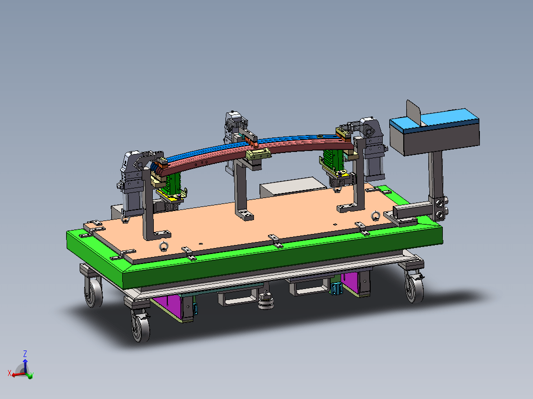 汽车前防撞梁第四工序焊接夹具