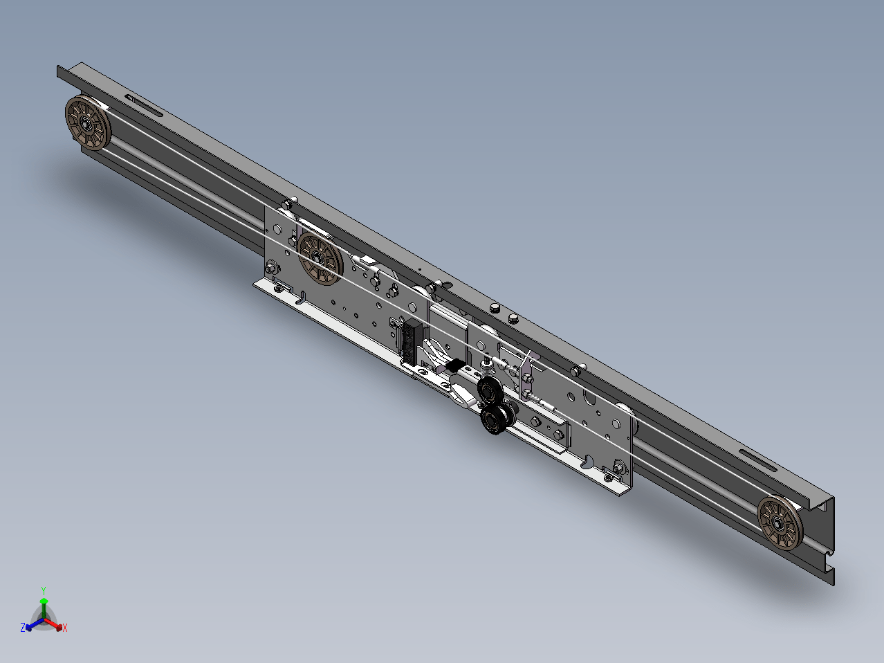 电梯门头机构（电梯开门机-中分800门头）