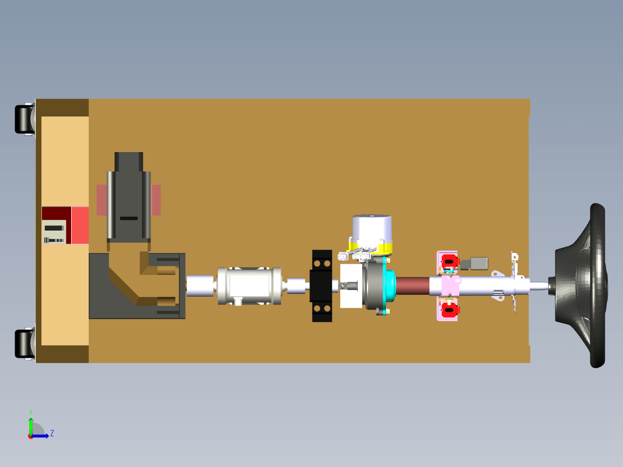 汽车EPS电动转向机构及测试系统图纸下载_机械设备图纸_试验/测试设备图纸- 宏图网