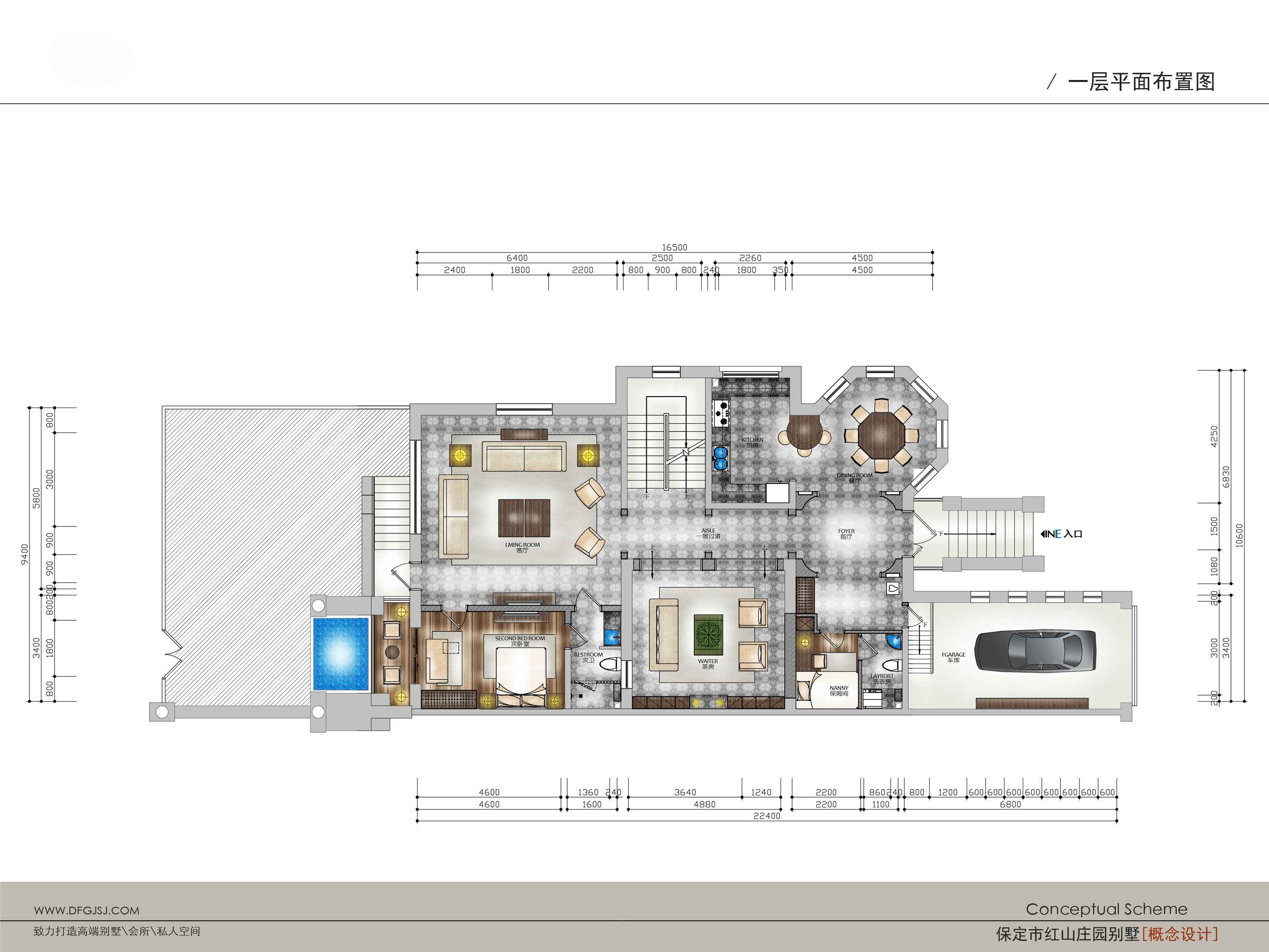 [施工图][河北]新古典风格三层别墅样板房施工图(含效果图)图纸下载_建筑模型图纸_民用建筑图纸 - 宏图网