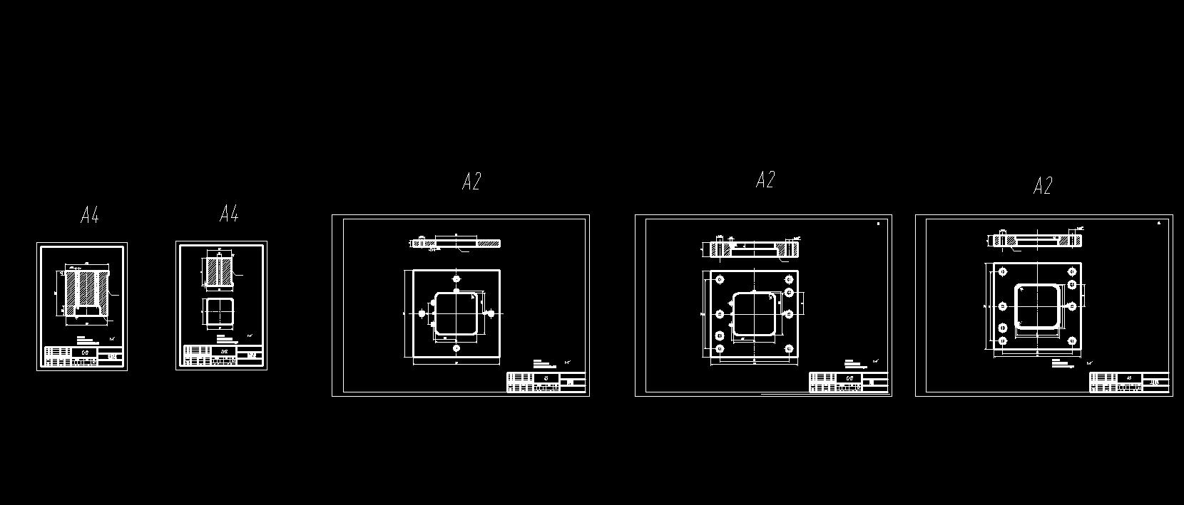 方形盖落料拉深复合模（CAD图+Proe三维）图纸下载_模具图纸图纸_其他模具图纸 - 宏图网