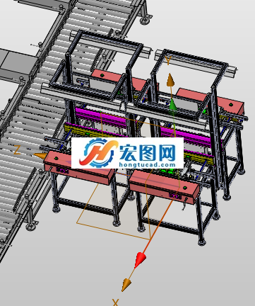 长距离滚筒输送 + 多工位处理集成系统图纸下载_机械设备图纸_输送/提升设备图纸 - 宏图网