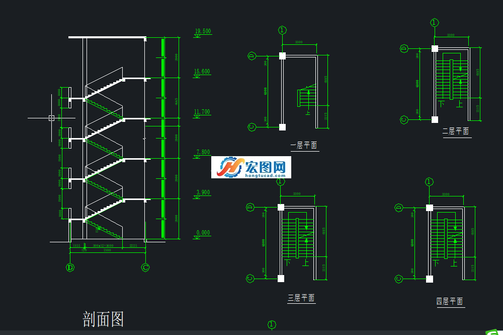6760平米5层某大学实验楼施工图设计图纸下载_机械设备图纸_试验/测试设备图纸 - 宏图网