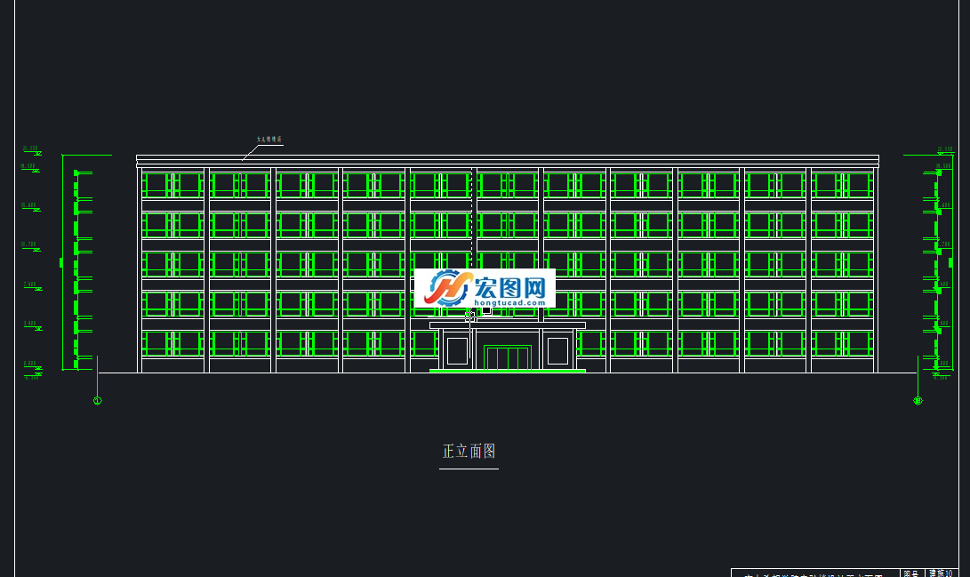 6760平米5层某大学实验楼施工图设计图纸下载_机械设备图纸_试验/测试设备图纸 - 宏图网