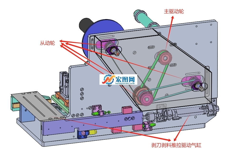 模切件剥料机供料器图纸下载_机械设备图纸_通用设备图纸 - 宏图网