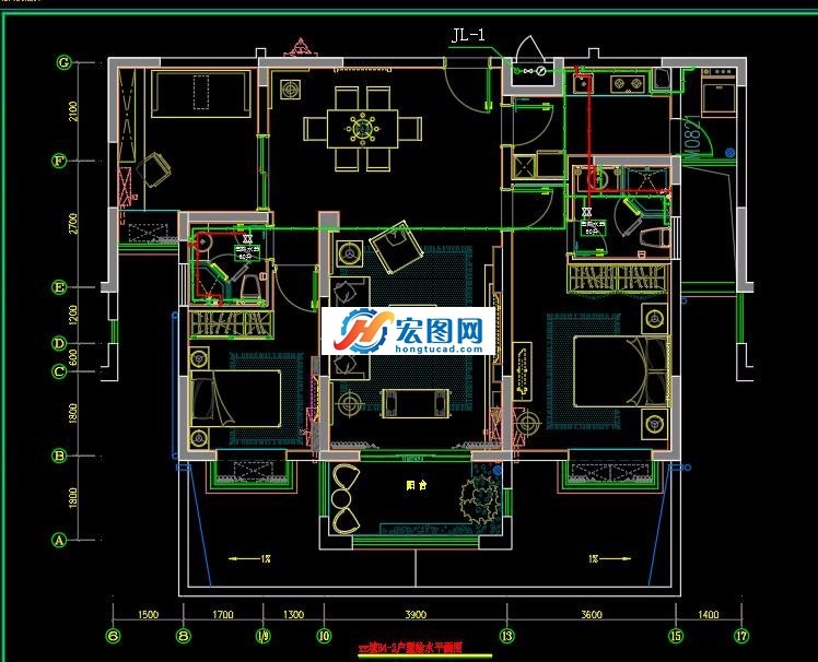 家装水电CAD图纸图纸下载_CAD建筑图纸图纸_给排水图纸 - 宏图网